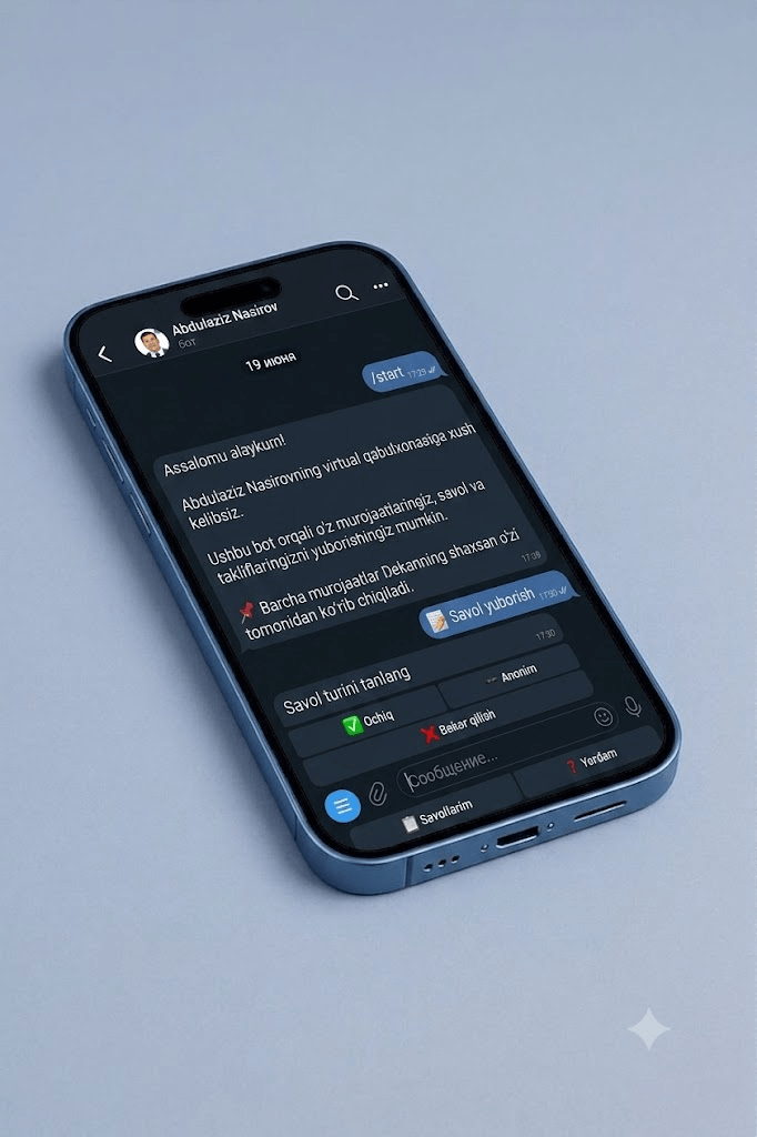Dekan virtual qabulxonasi — AI agent